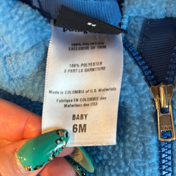 Patagonia Blue Fleece Baby Onesie - Picture 3 of 10